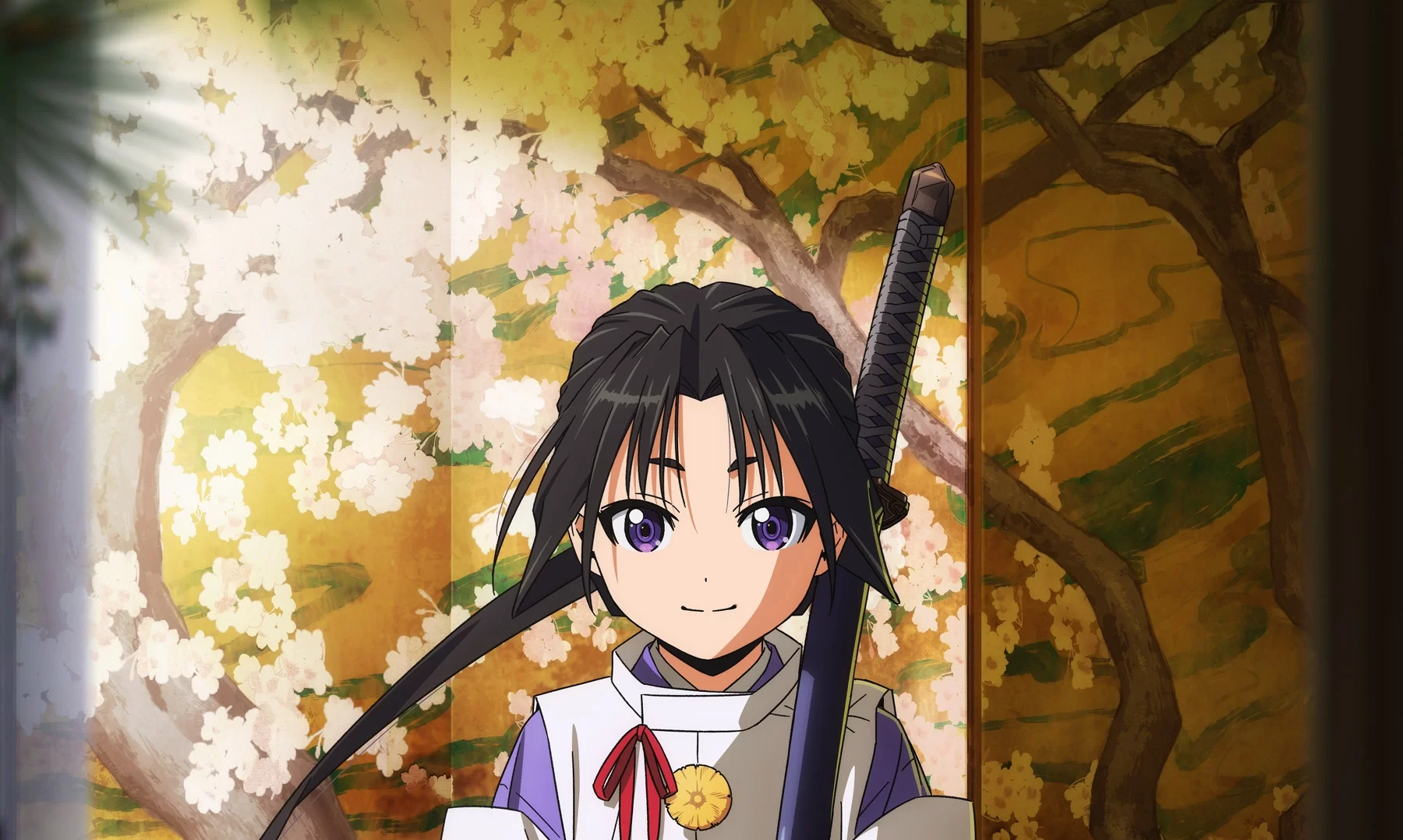 Anime-style illustration of a girl samurai on Craiyon