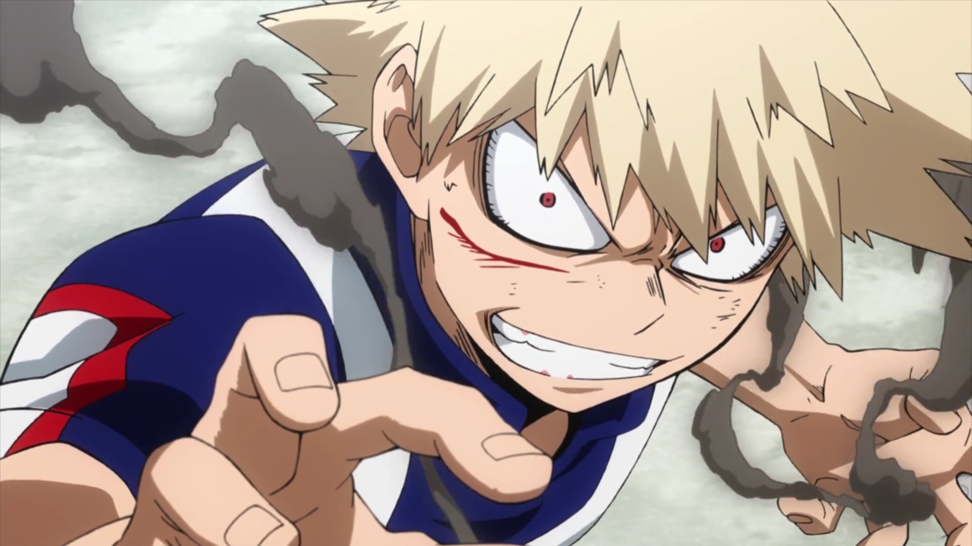 Bakugo's worried that his friends smoking (manga) or hanging out with girls  (anime) could get him banned from UA... but destroying school property and  attacking someone won't? Was he just being overly
